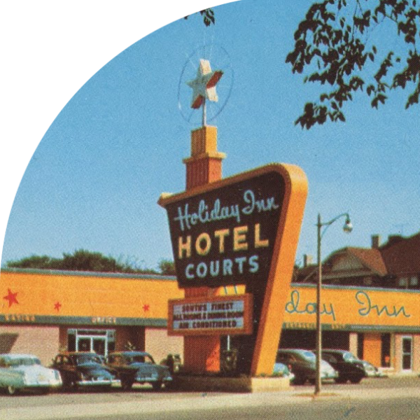 historic image of the first Holiday Inn Hotel