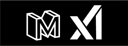 Logos in white on black for Memphis Chamber and xAI