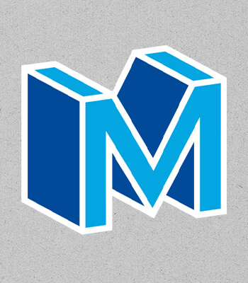 M Logo on grey texture